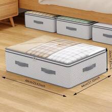 1pcs Under-Bed Drawer Storage Box, Flat Low-Profile Design With Sealed Lid, Spacious Capacity, Suitable For Clothing Toy Bedroom Clutter Reduction Long-Term Storage Or Space-Efficient Organization - Xem 9