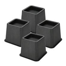 NEW 4Pcs Heavy Duty Bed Chair Risers Feet Leg Lift Furniture Extra Raisers Stand 3" UK - VP00451 - View 5