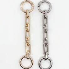 1Pc/2/3Pcs Bag Extension Chain Gold/Silver Color Optional Modification Accessory Chain Metal Texture Extended Chain Compatible With Underarm Bag Crossbody Bag Shoulder Strap Extension Buckle - Multicolor - View 11