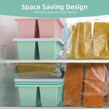 Reusable Silicone Soup Freezer Tray, 125ml&250ml  Mold, Non-Stick Sauce Broth  Tray For Refrigerator Food Storage - Pink 4 Rows - View 6