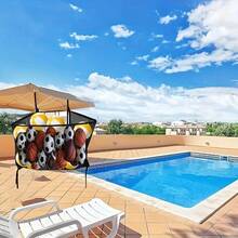 1pc Swimming Pool Hanging Storage Bag, Outdoor Pool Fence Hanging Bag, Large Capacity Swim Ring Storage Bag, Inflatable Toy Storage Bag, Outdoor Inflatable Pool Essential, Beach Holiday Family Gathering Essential, Inflatable Pool Floating Items Portable Storage, Swimming Pool Toys & Swim Rings Storage - Multicolor - View 8
