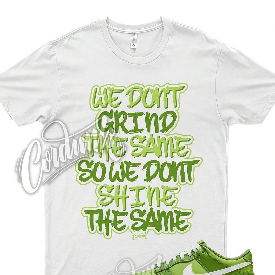 Camiseta blanca GRIND para Dunk Chlorophyll GS Vivid Green St Patricks Day Max 90 Lucky 1 - forma - Ver 1