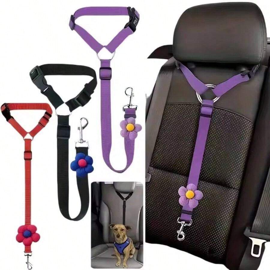 Tali Pengaman Mobil untuk Hewan Peliharaan, Sabuk Pengaman Anjing, Hadiah Natal - MultiWarna - View 1