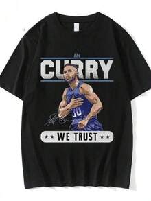 Ropa de fan de Stephen Curry, camiseta de verano para adultos, modelo normal de manga larga, holgada, talla grande, tops deportivos para hombres y mujeres, ropa infantil. - Negro - Ver 1