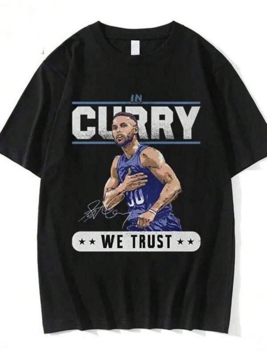Ropa de fan de Stephen Curry, camiseta de verano para adultos, modelo normal de manga larga, holgada, talla grande, tops deportivos para hombres y mujeres, ropa infantil. - Negro - Ver 1