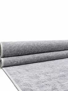 Alfombra de chenilla lavable de estilo escandinavo Modena con flecos, con respaldo antideslizante para el pasillo y la sala de estar - Plateado - Ver 5