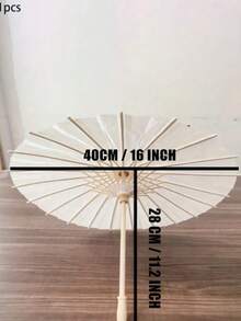 1pc 80cm/60cm White Paper Umbrella, Blank DIY Wedding Parasol, Suitable For Various Festival Parties/Bridal Wedding Decoration, Wedding Room Decoration, Bridesmaid Decoration, Wedding Gift, Wedding Photography Prop - Multicolor - View 13