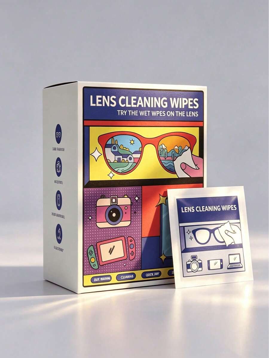 100pcs Anti-Fog Glasses Cleaning Wipes, Wet Wipes, Anti-Fog Agents, Disposable Lens Cleaning Cloth, Camera Lens, Long-Lasting Cleaning Wet Wipes For Computer Screen, Mobile Phone Screen, Mirror, Glass, Travel Essential - Multicolor 3 - View 1