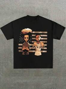 Las camisetas más vendidas de 2026Plus Size Men's,Cartoon Tshirt John Witherspoon The Boondocks Huey & Riley Graphic Tee ,(1 Pcs )100% Cotton Casual Printed T-Shirt,Crew Neck Short Sleeve,220g Cotton T-Shirt,For Going Out,Camisetas gráficas del Mundial 2026,blusas para mujer,La elección perfecta para tus atuendos de San Valentín,afiliado ,camiseta masculina con gráfico divertido,Camisetas de K-Pop para hombre,blusas de niña,playeras niño,Camisetas de dibujos animados/anime - Negro - Ver 6