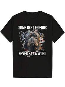 Camiseta Cane Corso Mastín Italiano - Ropa de Raza Canina Suave 180gsm, Camiseta Casual Holgada para Hombres, Regalo para Dueños de Cane Corso, Camiseta Lavable a Máquina de Mastín Italiano - Negro - Ver 1