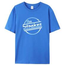 Camiseta de algodón para hombre, Tops de verano, camiseta de Strokes para hombre, banda de Rock independiente, manga corta, tallaás, Top negro para hombre, envío directo - 5 - Ver 9