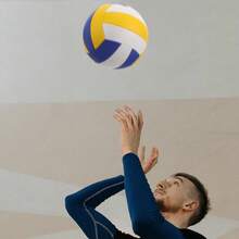 Soft Volleyball + Inflatable Set - Yellow, Blue And White Color Scheme, Standard Size 5, Suitable For Indoor/Outdoor Training, Beach Volleyball And Home Use. Perfect For Beginners | Great Gift For Sports Enthusiasts. - Multicolor - View 5