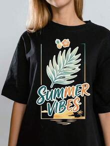 Dam-T-shirts - Svart - Visa 7