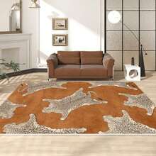 1pc Retro Modern Leopard Skin Area Rugs For Living Room, Floor Carpet For Bedroom, Carpets Home Decor Rugs, Homestay Hotel, Non-Slip Machine Washable Carpet, Home Decor Room Decor - DT nhiều màu - Xem 1