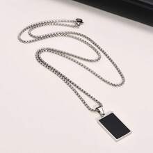Vnox Collares con colgante de etiquetas de perro pequeñas para hombres y niños, etiqueta de perro militar de acero inoxidable de color negro y plateado con cadena de caja de regalo para él - PN-1857G - Ver 8