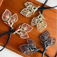1 Piece Fashionable And Versatile Elegant Literary Full Diamond Pleated Headband For Going Out And Commuting Temperament Hair Pressing Headband Hair Accessories - 藍色 - 查看 4