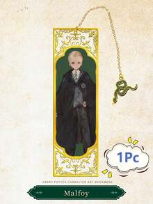 1 pieza Marcapáginas de metal con personajes de Harry Potter, Harry, Ron, Hermione, Luna, Malfoy, marcapáginas huecos vintage con cadena, regalo de papelería adecuado para clubes de lectura, cumpleaños, vacaciones, escritores, amantes de los libros, fans de Harry Potter, regalo de graduación [Autorizado oficialmente] - Multicolor - Ver 8