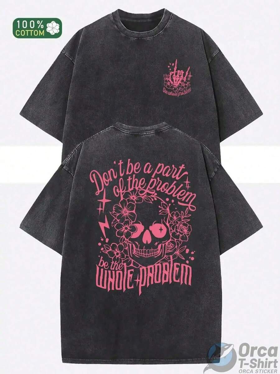 1pc camiseta unisex de corte holgado, cuello redondo y manga corta con efecto desgastado, diseñada por un artista al estilo Y2K, hecha de 1pc00% algodón (220g). Este estilo casual y versátil es perfecto para la moda urbana, el uso diario, campamentos, conciertos y eventos de hip-hop, rock y rap, y presenta un estampado de estrellas. Es una opción ideal. - Negro - Ver 1