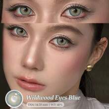 FRESH LADY 1 Pair Blue For Eyes, Colorful Lenses, Suitable For Daily Use, Work, Holidays, Parties And Cosplay Makeup, Yearly Use, 14.5mm - Blue - View 7
