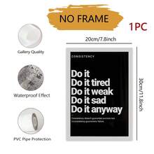1pc Motivational Canvas Wall Art - "Take Action" Perseverance Poster, Black Background White Text, Frameless, Suitable For Home, Office, Gym Or Workspace Decor, Wall Art Poster, Perfect Room Decoration - Multicolor - View 13