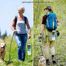 Botella de agua portátil para mascotas con contenedor de comida 3 en 1, tazón plegable para perros pequeños, gatos, cachorros, Yorkshire, Chihuahua, accesorios de viaje - Multicolor - Ver 5