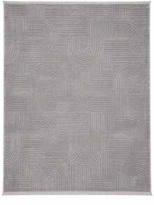 Modena Scandinavian Washable Chenille Rug With Fringes, Non-Slip Backing For Hallway, Living Room - Dark Grey - View 2