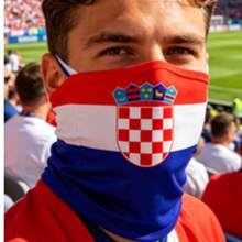 Fan Gear: Multifunctional Elastic Cycling Face Mask With Sun Protection, Milk Silk, And Magic Headscarf - Croatia (24*48cm) - View 2