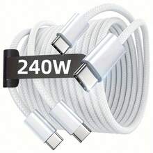 240W Super Fast Charging, Support PD, High-Speed Data Transmission, Achieve High Power Charging TYPE C To TYPE C Interface Data Cable, Suitable For 15, Compatible With Ipad And And Other Devices - Multicolor - View 3