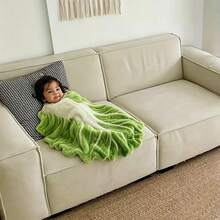 1 chiếc chăn bông hình bắp cải chân thực, được làm từ vải flannel, mềm mại, thân thiện với da, ấm áp và thoải mái, có thể dùng làm chăn phủ ghế sofa/giường, thảm dã ngoại, chăn xe hơi, chăn cắm trại. - Nhiều màu - Xem 6