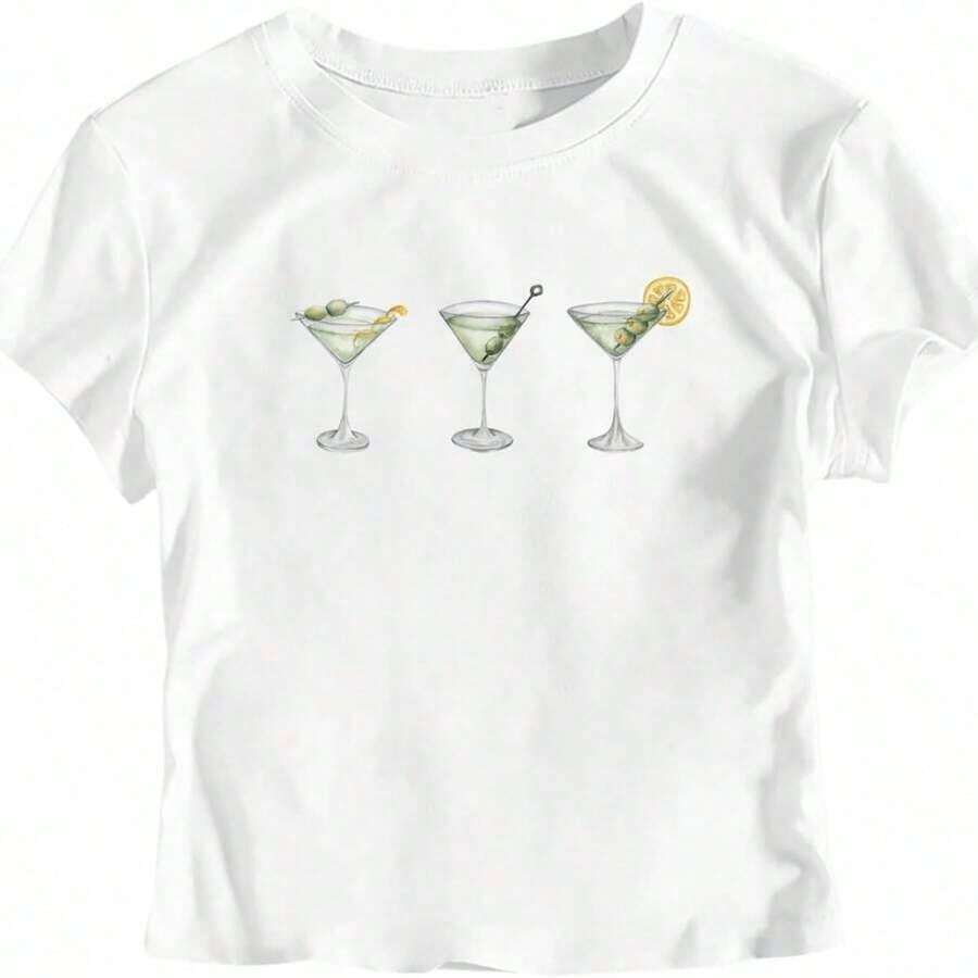 Camiseta de mujer moderna, informal, para fiestas y para estar en casa, 100% algodón, corte holgado. . De corte holgado. Camiseta Corta Gráfica de Verano para Mujer, Cuello Redondo, Manga Corta, Ajustada, Divertida, Estilo Vintage Urbano, Unisex, Holgada, de Algodón, Camiseta de Manga Corta con Cuello Redondo, blusasparadamacasuales - Blanco - Ver 1
