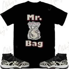 Camiseta Mr Bag a juego con Airs Jordans Retro 11 Animal Instinct, camiseta Retro 11 Animal Instinct, camiseta 11 Animal Sneaker - forma - Ver 1