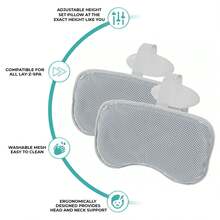 Crystals Spa Padded Pillow Set Of 2 For Hot Tub – Soft Waterproof Headrest Cushion For Neck Support, Spa & Bathtub Accessory - View 2