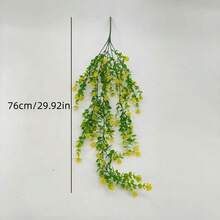 人造裝飾花卉，抗紫外線花束，餐桌與客廳裝飾，婚禮派對裝飾，人造塑料花春夏季情人節裝飾，塑料花，餐桌裝飾 - 黃色 - 查看 5