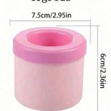 3D Cylindrical Silicone Mold, Portable Pink Lidded Ice Bucket, Easy Release Ice Tray, Reusable Multi-Layer Tray, Leak-Proof, Stackable, Ideal For Home Bar, Party, Cocktail, Whiskey, Beverages, Outdoor Activities And Daily Use - Multicolor - View 11