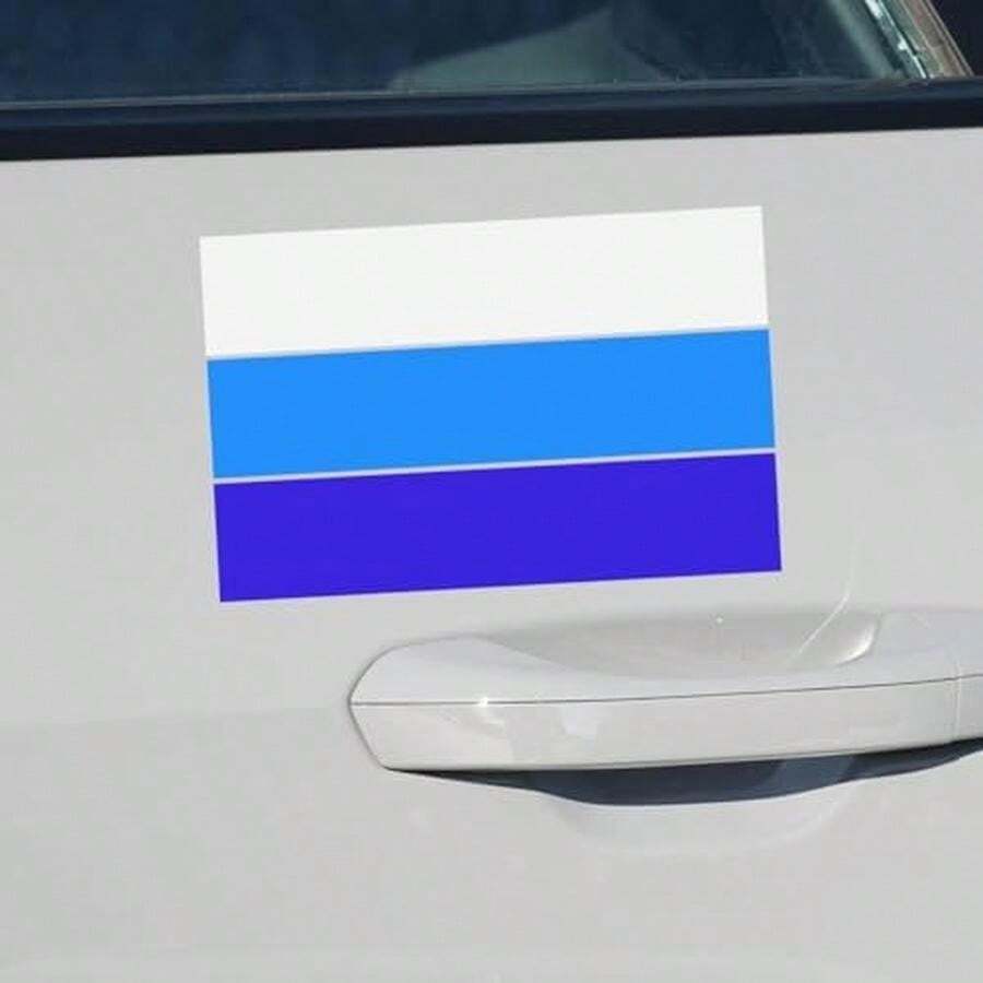 10 Inch Classic Retro Tri-Color Stripe Decal Sticker, Waterproof Self-Adhesive Car Stripe Sticker For Grille Fenders Hood Bumper (Easy Removal, No Residue) Exterior Accessories (Black) - Blue - 查看 1