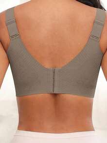 2pcs Shaping Yoga Bra Set For Women, Comfortable Breathable Wireless Full Cup Bra - Multicolor - View 4