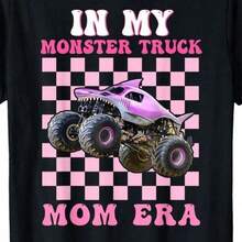 In My Monster Truck Mom Era Monster Truck Are My Jam T-Shirt - Màu xanh lam - Xem 6