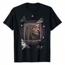Camiseta de manga corta para mujer, estilo Vaporwave, estética retro, con estampado de arte de estatua griega de los años 80 y 90, 100% algodón, 220g, cuello redondo, informal, para exteriores, estilo vintage clásico urbano, para uso diario en las cuatro estaciones, regalos para días festivos. - Blanco - Ver 1