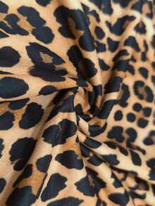 Camiseta de mujer de manga corta y cuello redondo con estampado de leopardo - Multicolor 8 - Ver 4