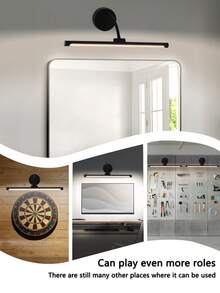1-Piece Wireless Charging Led Art Light, Magnetic Wall-Mounted Art Light With Remote Control, Multifunctional Decorative Light With 3 Adjustable Color Temperatures And Dimmable Flexible Lighting, Suitable For Hallway, Artwork, Reading, And Display Room Lighting - Three Colors Of Light - View 10