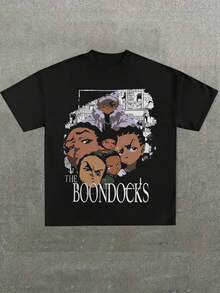 Camiseta informal estampada para mujerPlus Size Men's,The Boondocks Men's Classic Music Tour 2025 Adult Soft Tees,Anime Character Patterns,(1 Pcs )100% Cotton Casual Printed T-Shirt,Crew Neck Short Sleeve,220g Cotton T-Shirt,For Going Out,Camisetas de verano con estampado de anime,Camisetas gráficas unisex, tops para mujer,Camisetas para el Día de San Valentín 2026,Camisetas gráficas favoritas para hombres y mujeres,El regalo perfecto,Ropa de niña - Negro - Ver 1