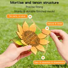 2pcs Kids Insect Theme 3D Wooden Puzzles, DIY Assembly Butterfly And Beetle Models, Creative Educational Toys, Desktop Decor, Perfect Birthday And Holiday Gifts For Boys And Girls - Multicolor - View 5