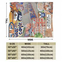 Auburn Merch Tigers Throw Blanket Warm Blankets Breathable Air Conditioner Blanket For Car Classic Outdoor Blankets For Picnic For All Season - màu đen - Xem 8