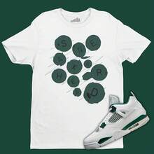 Camiseta con botones Sneakerhead a juego con Air s4 verde oxidado - forma - Ver 1