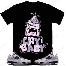 Camiseta Cry para combinar con Jordans Retro 4 Zen Master, camiseta Retro 4 Zen Master, camiseta deportiva 4 Zen Master - forma - Ver 1