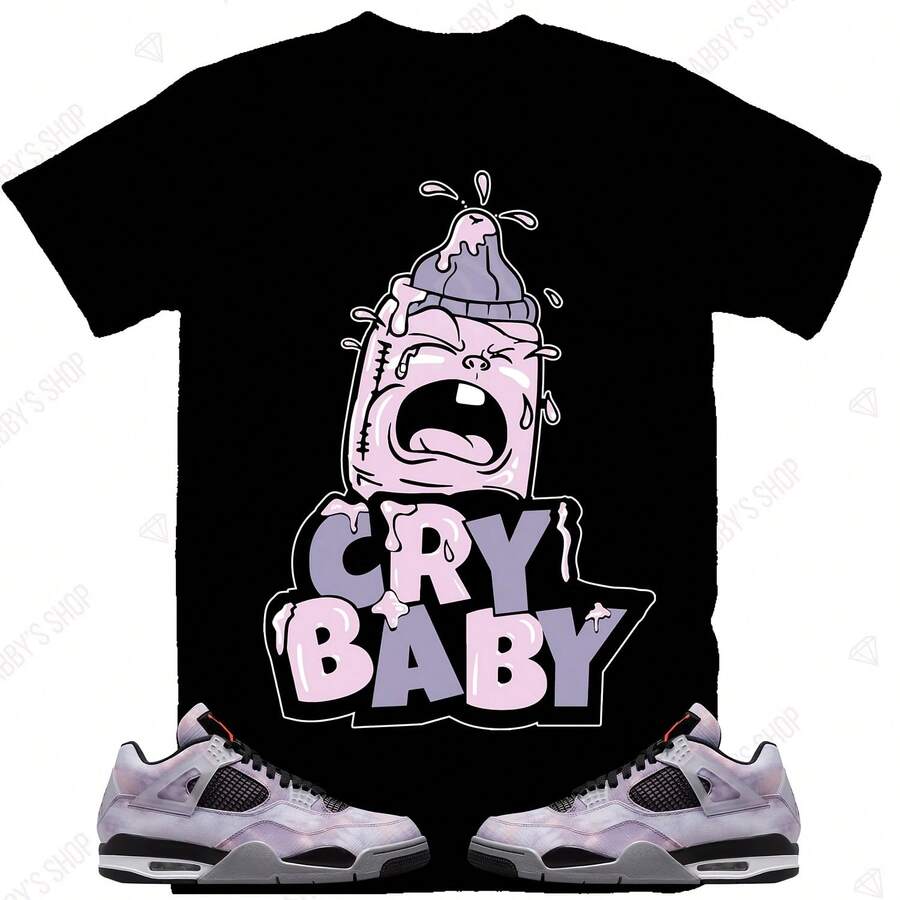 Camiseta Cry para combinar con Jordans Retro 4 Zen Master, camiseta Retro 4 Zen Master, camiseta deportiva 4 Zen Master - forma - Ver 1