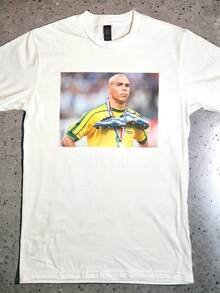 Camiseta Blanca de Ronaldo Rosario R9, Futbolista Brasileño, Tallas Disponibles S-3XL - Negro - Ver 6