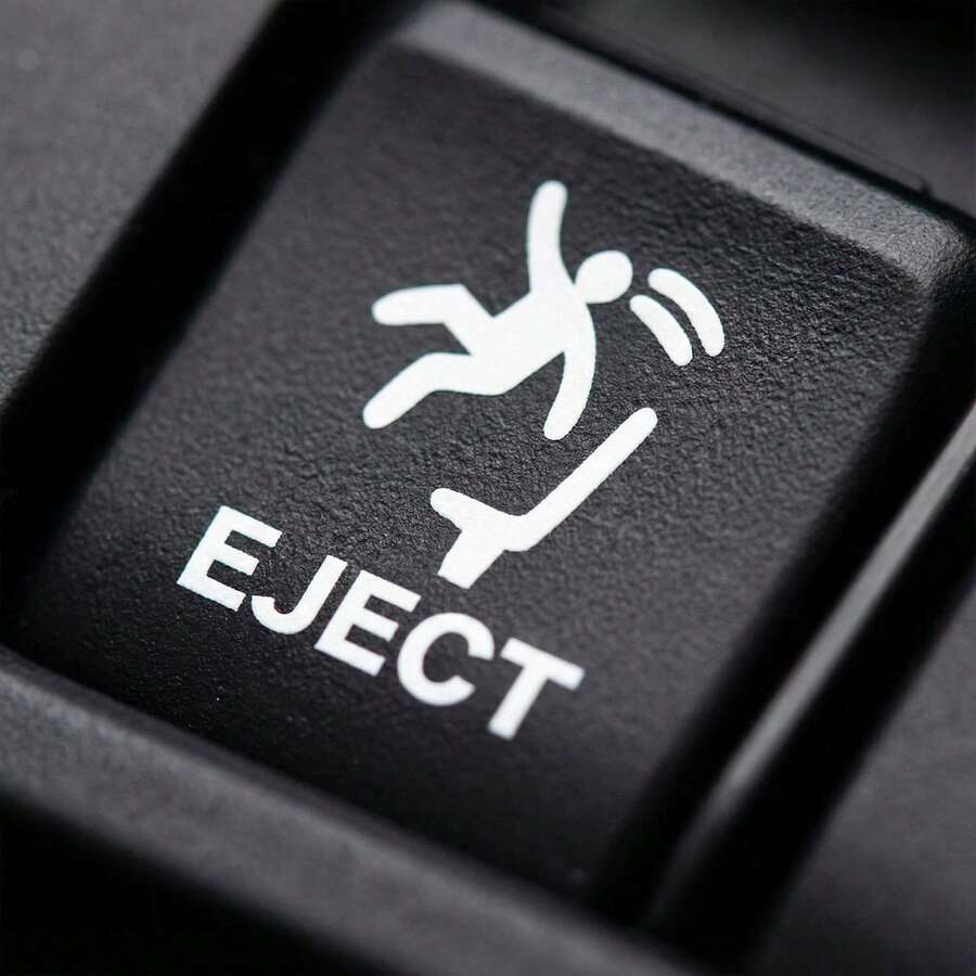 5pcs/Set Funny "Ejection" Button Stickers For Car Dashboard, Interesting Decorative Stickers, Gifts For Car Enthusiasts - Decorative Stickers - View 1