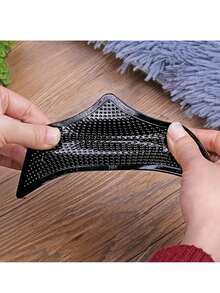 8pcs/2pcs Almohadillas Antideslizantes para Alfombras - 4 Almohadillas Antideslizantes Principales + 4 Almohadillas Auxiliares. Diseño Triangular Negro: Almohadillas Antideslizantes Triangulares Diseñadas Específicamente para Sofás y Alfombras | Almohadillas Adhesivas de Doble Cara - Multicolor - Ver 2