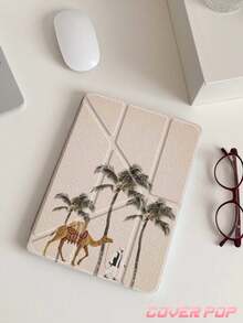 1 chiếc ốp lưng máy tính bảng hai mặt bằng acrylic trong suốt hình lạc đà và cây cọ, chống sốc, có chức năng tự động bật/tắt màn hình, tương thích với iPad Air 8 (M4) 2026 (11/13 inch), (A16) thế hệ thứ 11 11 inch 2025, thế hệ thứ 9/8/7 10.2 inch, gập 3+Y chống cong vênh, có khe cắm bút chì tích hợp, bảo vệ hoàn hảo hàng ngày. - Nhiều màu - Xem 3